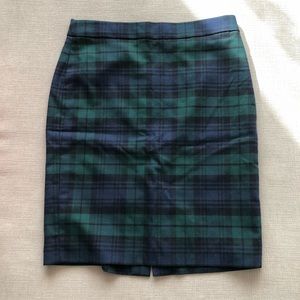 Plaid pencil skirt
